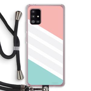 CaseCompany Strepen pastel: Samsung Galaxy A51 5G Transparant Hoesje met koord