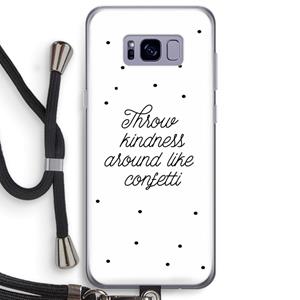 CaseCompany Confetti: Samsung Galaxy S8 Plus Transparant Hoesje met koord