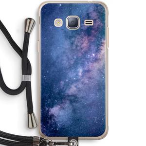CaseCompany Nebula: Samsung Galaxy J3 (2016) Transparant Hoesje met koord