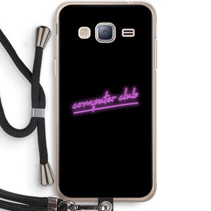 CaseCompany Vice Black: Samsung Galaxy J3 (2016) Transparant Hoesje met koord