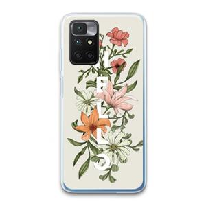 CaseCompany Hello bloemen: Xiaomi Redmi 10 Transparant Hoesje