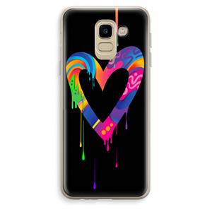 CaseCompany Melts My Heart: Samsung Galaxy J6 (2018) Transparant Hoesje