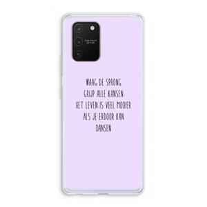 CaseCompany Sprong: Samsung Galaxy S10 Lite Transparant Hoesje