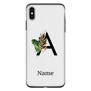 CaseCompany Charcoal Flora: iPhone XS Max Tough Case