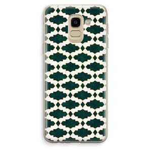 CaseCompany Moroccan tiles: Samsung Galaxy J6 (2018) Transparant Hoesje
