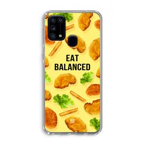 CaseCompany Eat Balanced: Samsung Galaxy M31 Transparant Hoesje
