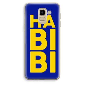 CaseCompany Habibi Blue: Samsung Galaxy J6 (2018) Transparant Hoesje
