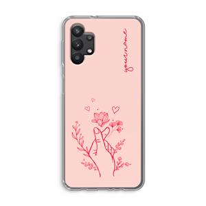 CaseCompany Giving Flowers: Samsung Galaxy A32 5G Transparant Hoesje