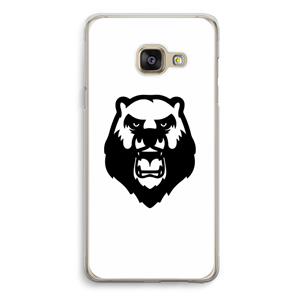 CaseCompany Angry Bear (white): Samsung Galaxy A3 (2016) Transparant Hoesje