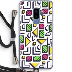 CaseCompany 8-bit N°4: Samsung Galaxy S9 Plus Transparant Hoesje met koord