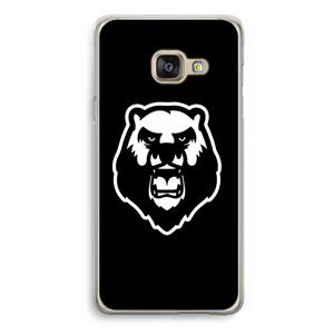 CaseCompany Angry Bear (black): Samsung Galaxy A3 (2016) Transparant Hoesje