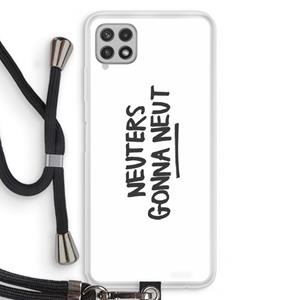 CaseCompany Neuters: Samsung Galaxy A22 4G Transparant Hoesje met koord