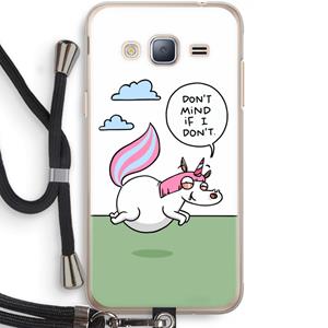 CaseCompany Unicorn: Samsung Galaxy J3 (2016) Transparant Hoesje met koord