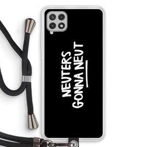 CaseCompany Neuters (zwart): Samsung Galaxy A22 4G Transparant Hoesje met koord