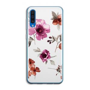 CaseCompany Geschilderde bloemen: Samsung Galaxy A50 Transparant Hoesje