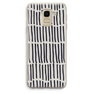 CaseCompany Moroccan stripes: Samsung Galaxy J6 (2018) Transparant Hoesje