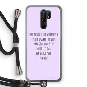 CaseCompany Zelfvertrouwen: Xiaomi Redmi 9 Transparant Hoesje met koord