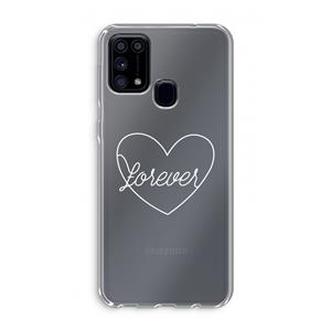 CaseCompany Forever heart pastel: Samsung Galaxy M31 Transparant Hoesje