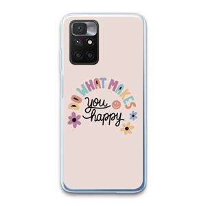 CaseCompany Happy days: Xiaomi Redmi 10 Transparant Hoesje