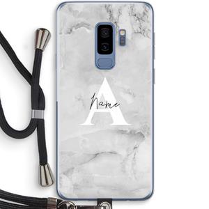 CaseCompany Ivory Marble: Samsung Galaxy S9 Plus Transparant Hoesje met koord