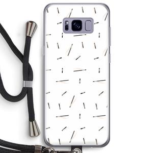 CaseCompany Hipster stripes: Samsung Galaxy S8 Plus Transparant Hoesje met koord