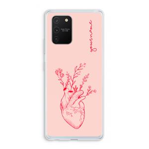 CaseCompany Blooming Heart: Samsung Galaxy S10 Lite Transparant Hoesje