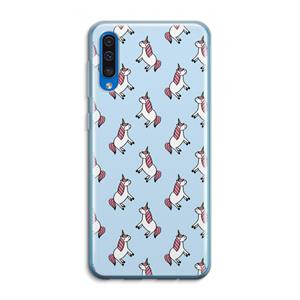 CaseCompany Eenhoorns overal: Samsung Galaxy A50 Transparant Hoesje