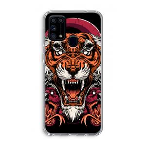 CaseCompany Tiger and Rattlesnakes: Samsung Galaxy M31 Transparant Hoesje