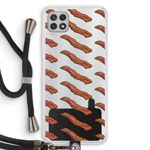 CaseCompany Bacon to my eggs #2: Samsung Galaxy A22 4G Transparant Hoesje met koord