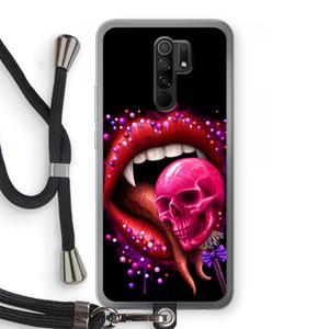 CaseCompany Dodelijk zoet: Xiaomi Redmi 9 Transparant Hoesje met koord