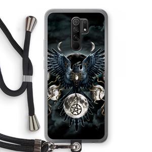 CaseCompany Sinister Wings: Xiaomi Redmi 9 Transparant Hoesje met koord