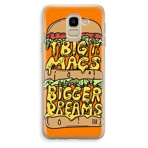 CaseCompany Big Macs Bigger Dreams: Samsung Galaxy J6 (2018) Transparant Hoesje