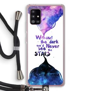 CaseCompany Stars quote: Samsung Galaxy A51 5G Transparant Hoesje met koord