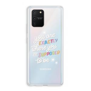 CaseCompany Right Place: Samsung Galaxy S10 Lite Transparant Hoesje