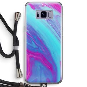 CaseCompany Zweverige regenboog: Samsung Galaxy S8 Plus Transparant Hoesje met koord