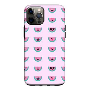 CaseCompany Smiley watermeloenprint: iPhone 12 Pro Tough Case