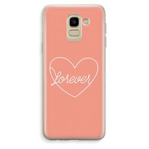 CaseCompany Forever heart: Samsung Galaxy J6 (2018) Transparant Hoesje