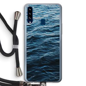 CaseCompany Oceaan: Samsung Galaxy A20s Transparant Hoesje met koord
