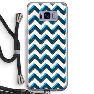 CaseCompany Onderbroken lijn: Samsung Galaxy S8 Plus Transparant Hoesje met koord