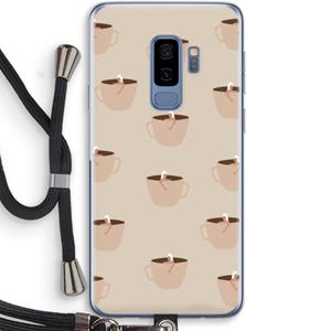 CaseCompany Morning coffee: Samsung Galaxy S9 Plus Transparant Hoesje met koord
