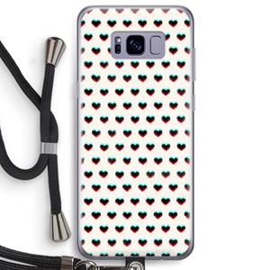 CaseCompany Hartjes: Samsung Galaxy S8 Plus Transparant Hoesje met koord