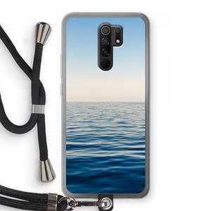 CaseCompany Water horizon: Xiaomi Redmi 9 Transparant Hoesje met koord