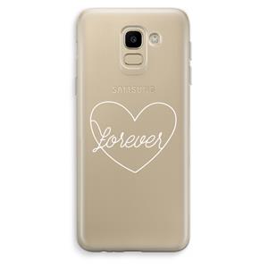 CaseCompany Forever heart pastel: Samsung Galaxy J6 (2018) Transparant Hoesje