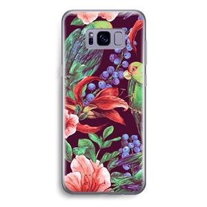 CaseCompany Papegaaien: Samsung Galaxy S8 Transparant Hoesje