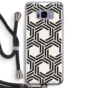 CaseCompany Geometrisch patroon: Samsung Galaxy S8 Plus Transparant Hoesje met koord