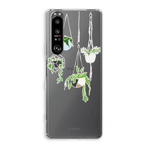 CaseCompany Hang In There: Sony Xperia 1 III Transparant Hoesje