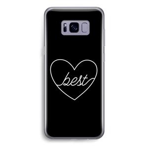 CaseCompany Best heart black: Samsung Galaxy S8 Transparant Hoesje