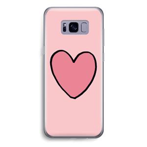 CaseCompany Hartje: Samsung Galaxy S8 Transparant Hoesje