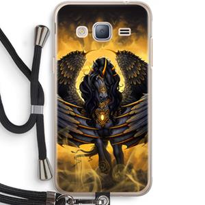 CaseCompany Pegasus: Samsung Galaxy J3 (2016) Transparant Hoesje met koord