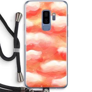 CaseCompany Lichte Wolken: Samsung Galaxy S9 Plus Transparant Hoesje met koord